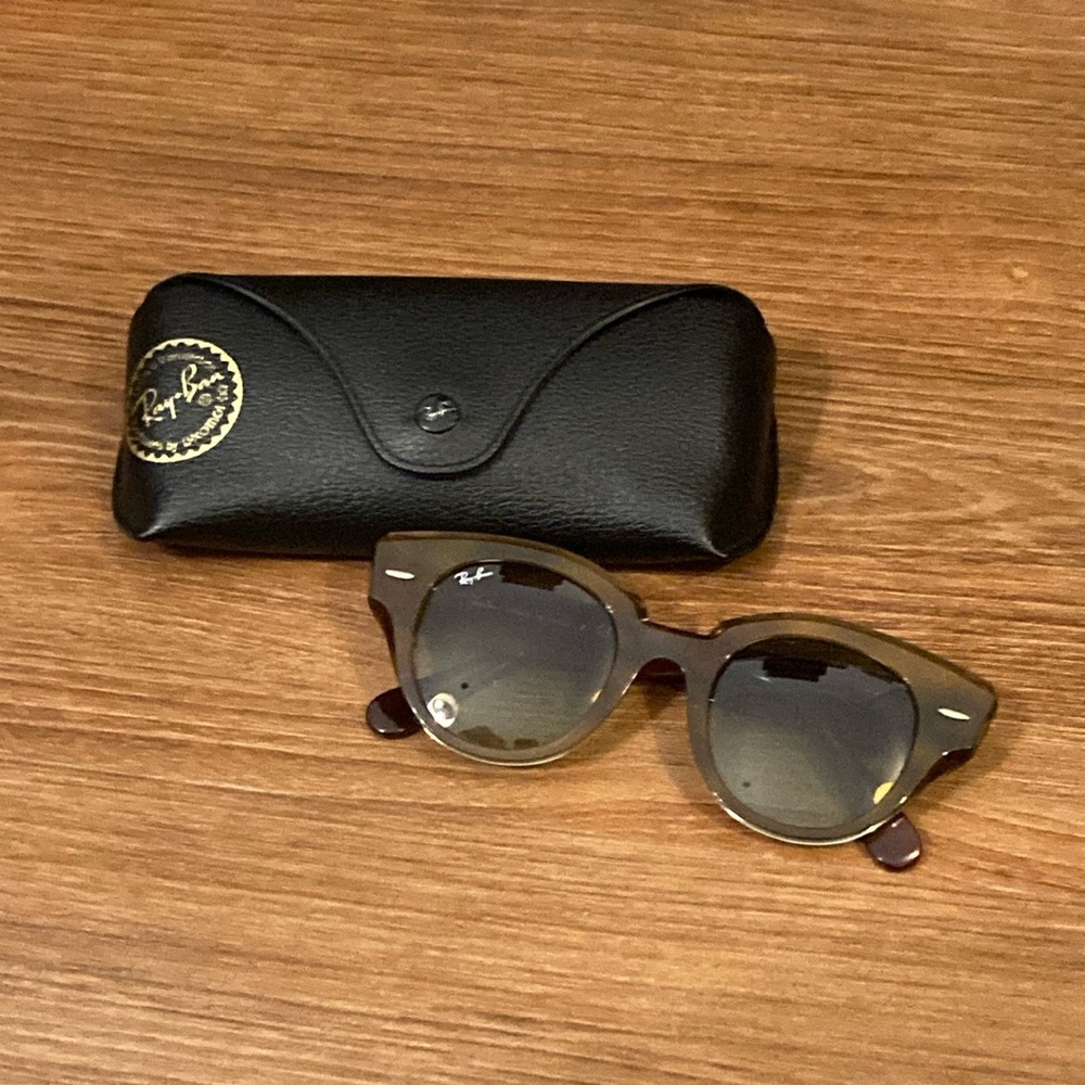 Ray-Ban Black and Brown Sunglasses